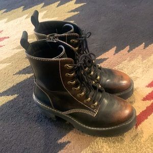 Platform combat boots